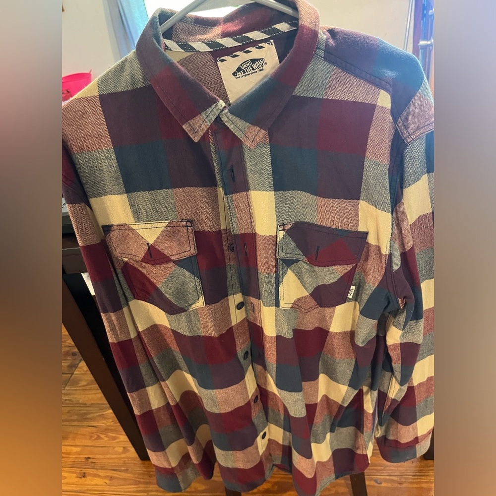 Vans off the wall Plaid Flannel sz XL